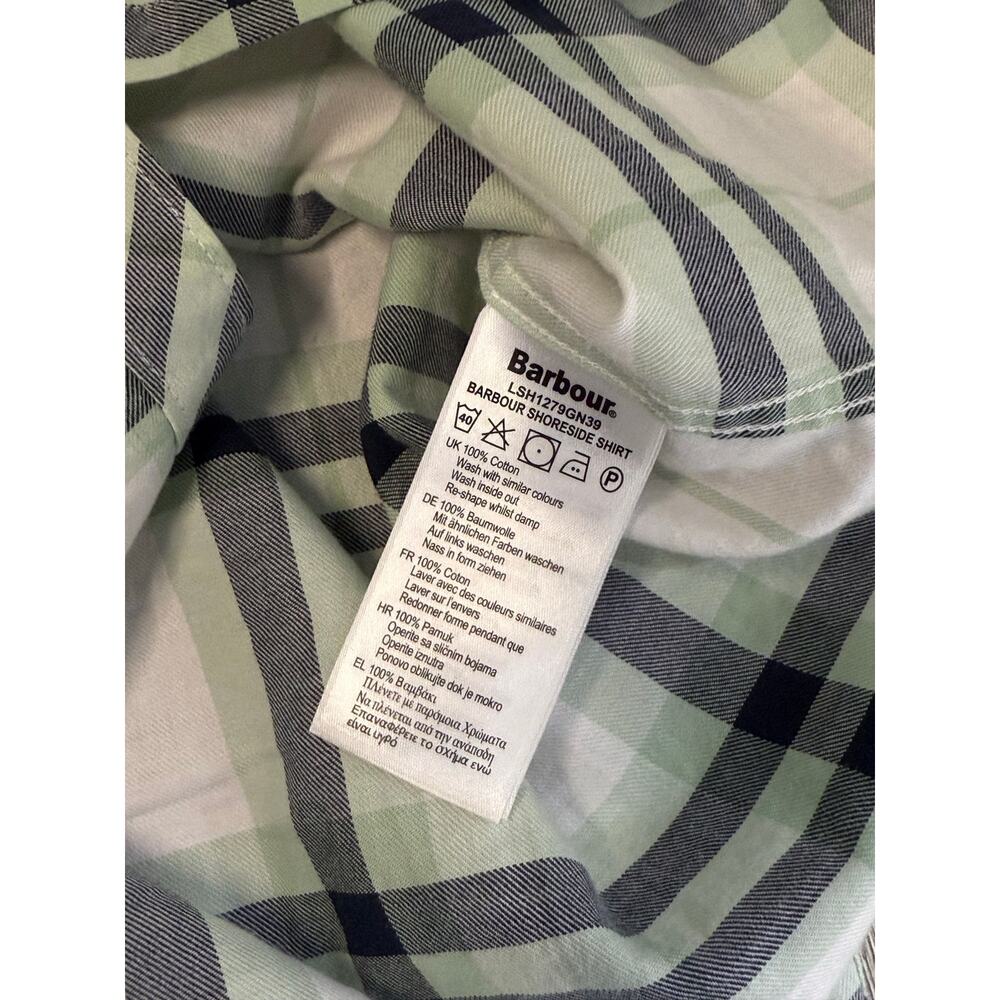 Barbour Shoreside Side Shirt Women's USA Size 10 Plaid Button Down Relaxed - Picture 3 of 5